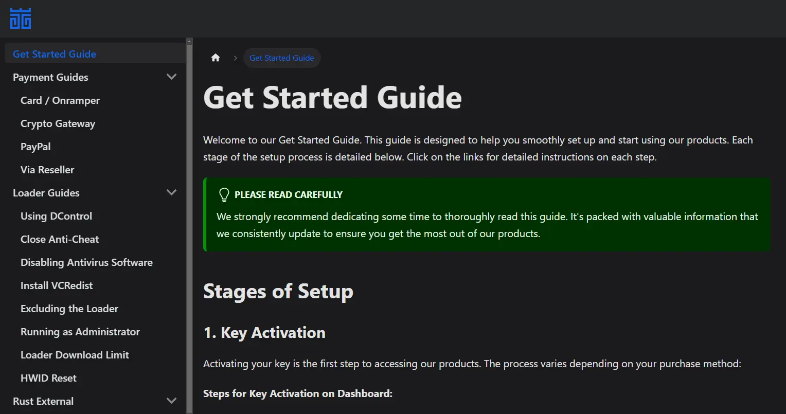 Image of the guide website